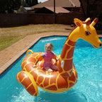 Pool Float Giraffe Design Tear-Resistant & UV-Protected