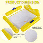 Pool Float Hammock Breathable Mesh & Double-Lock Inflation