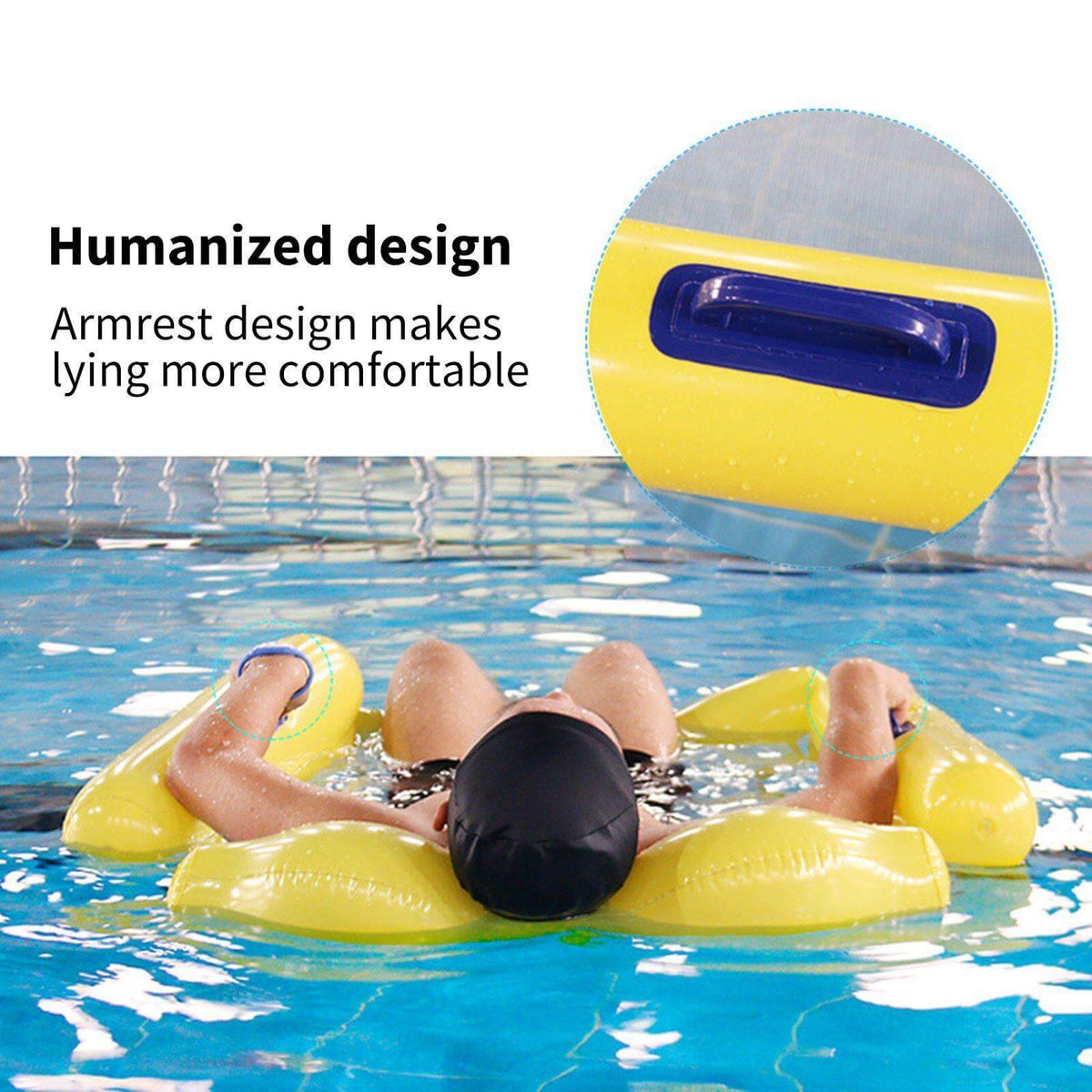 Pool Float Hammock Breathable Mesh & Double-Lock Inflation