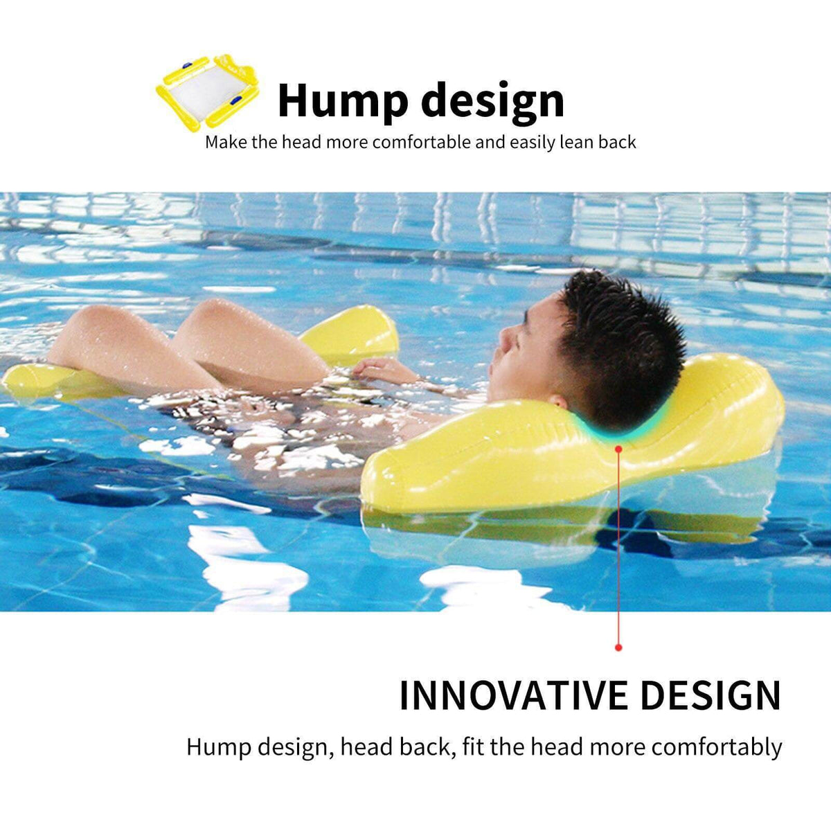 Pool Float Hammock Breathable Mesh & Double-Lock Inflation