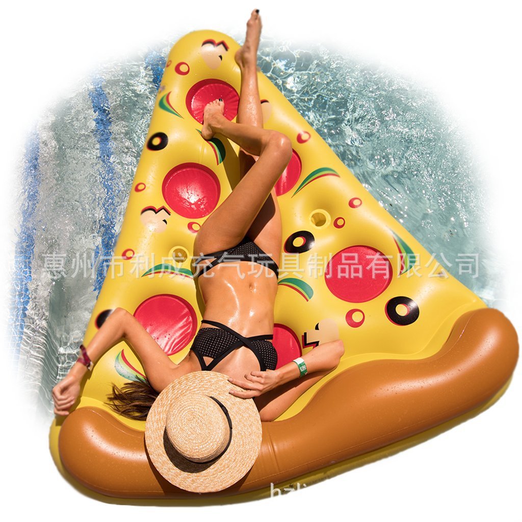 Pool Float Pizza Slice Vibrant Quick Inflate