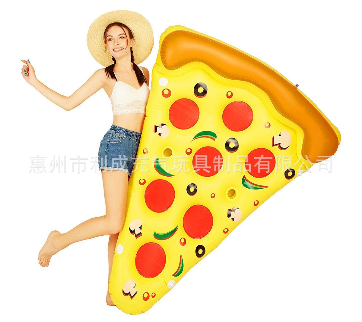 Pool Float Pizza Slice Vibrant Quick Inflate