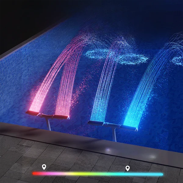 Pool Fountain Solar RGB LED Remote & App Control