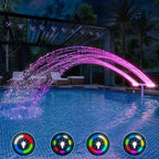 Pool Fountain Solar RGB LED Remote & App Control