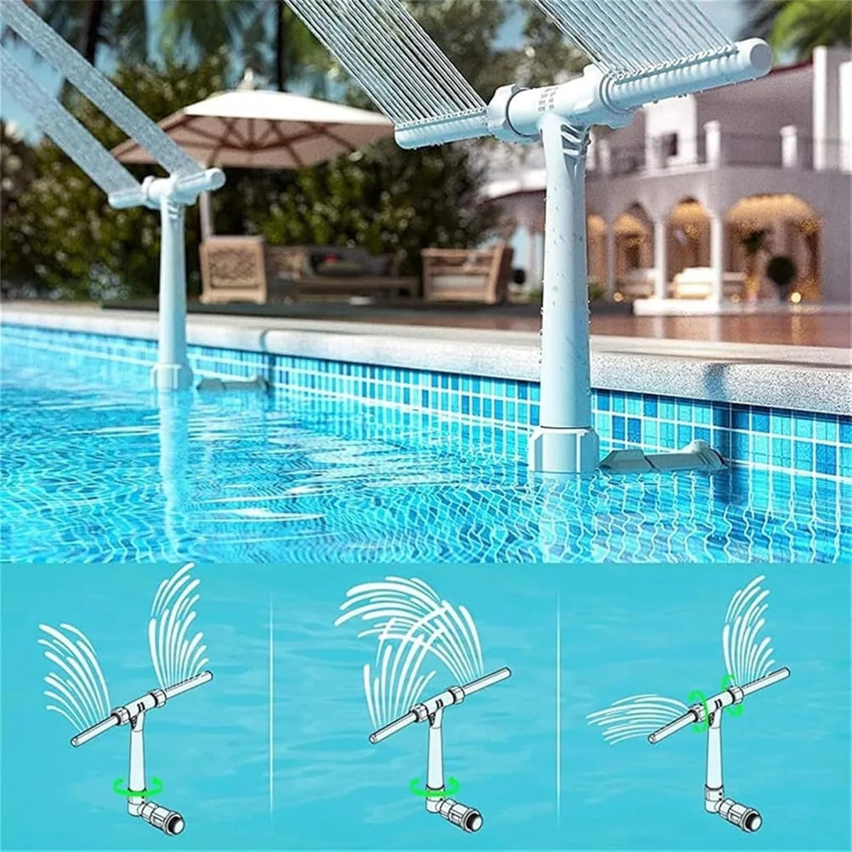 Pool Fountain Solar RGB LED Remote & App Control