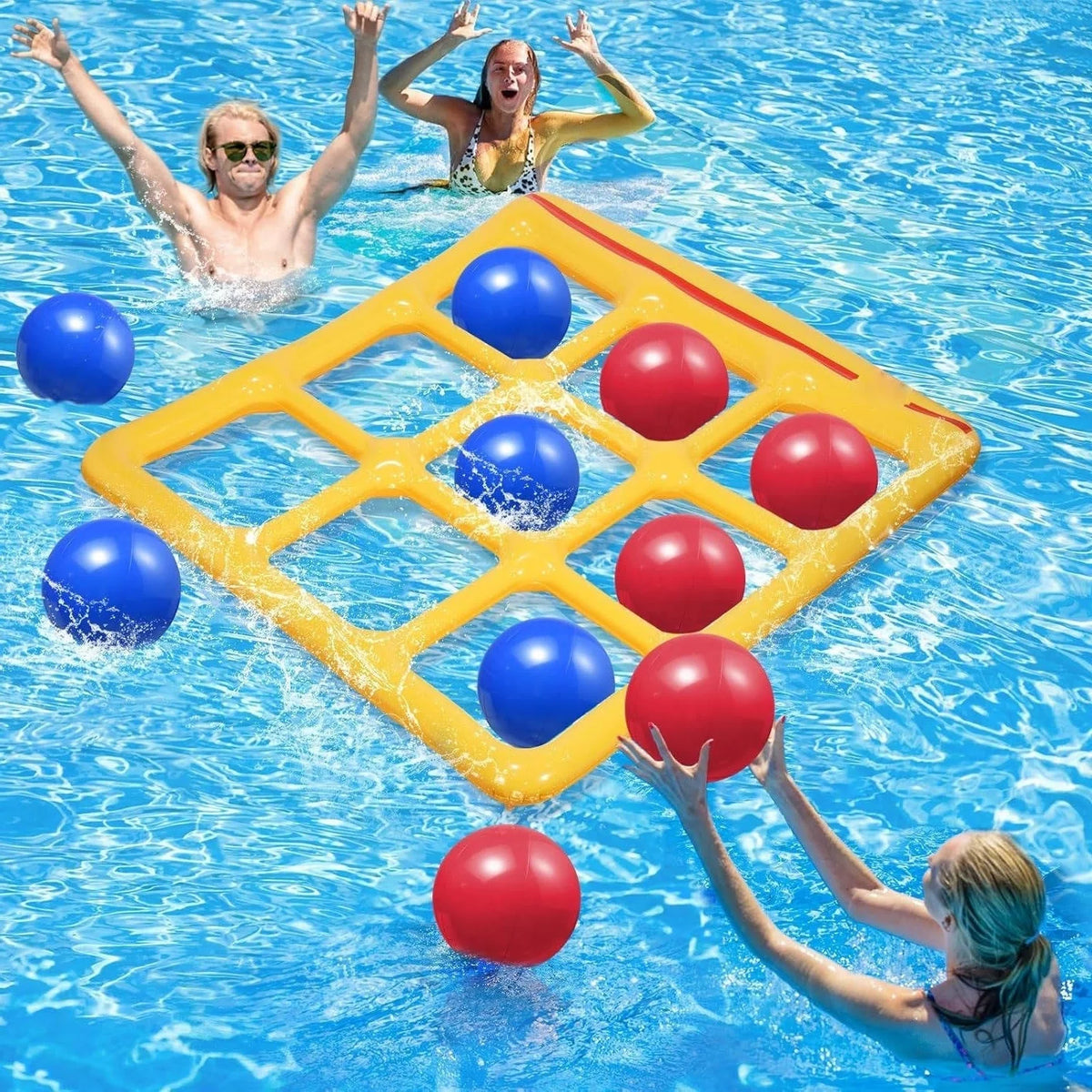Pool Game Inflatable 142x137 cm Balls & Pump