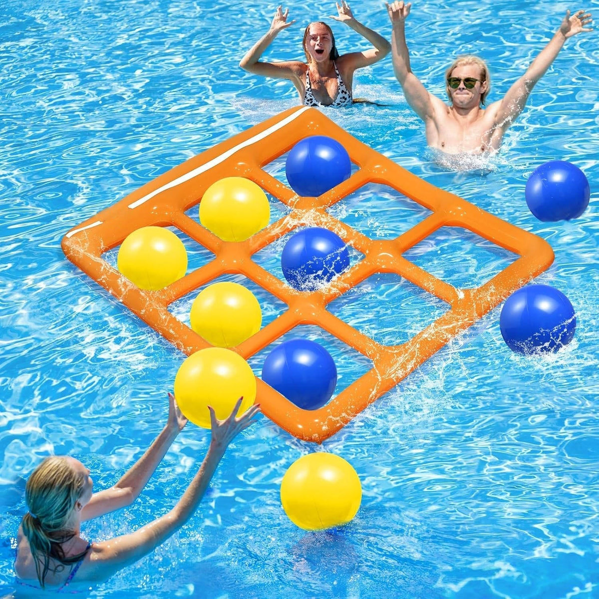 Pool Game Inflatable 142x137 cm Balls & Pump