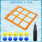 Pool Game Inflatable 142x137 cm Balls & Pump