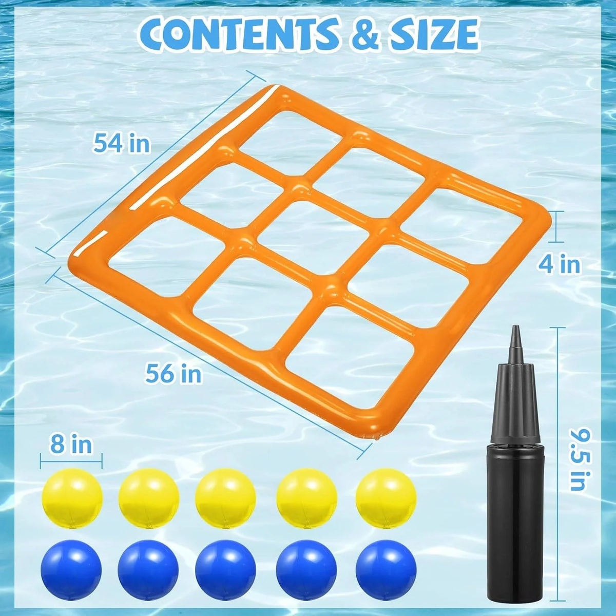 Pool Game Inflatable 142x137 cm Balls & Pump