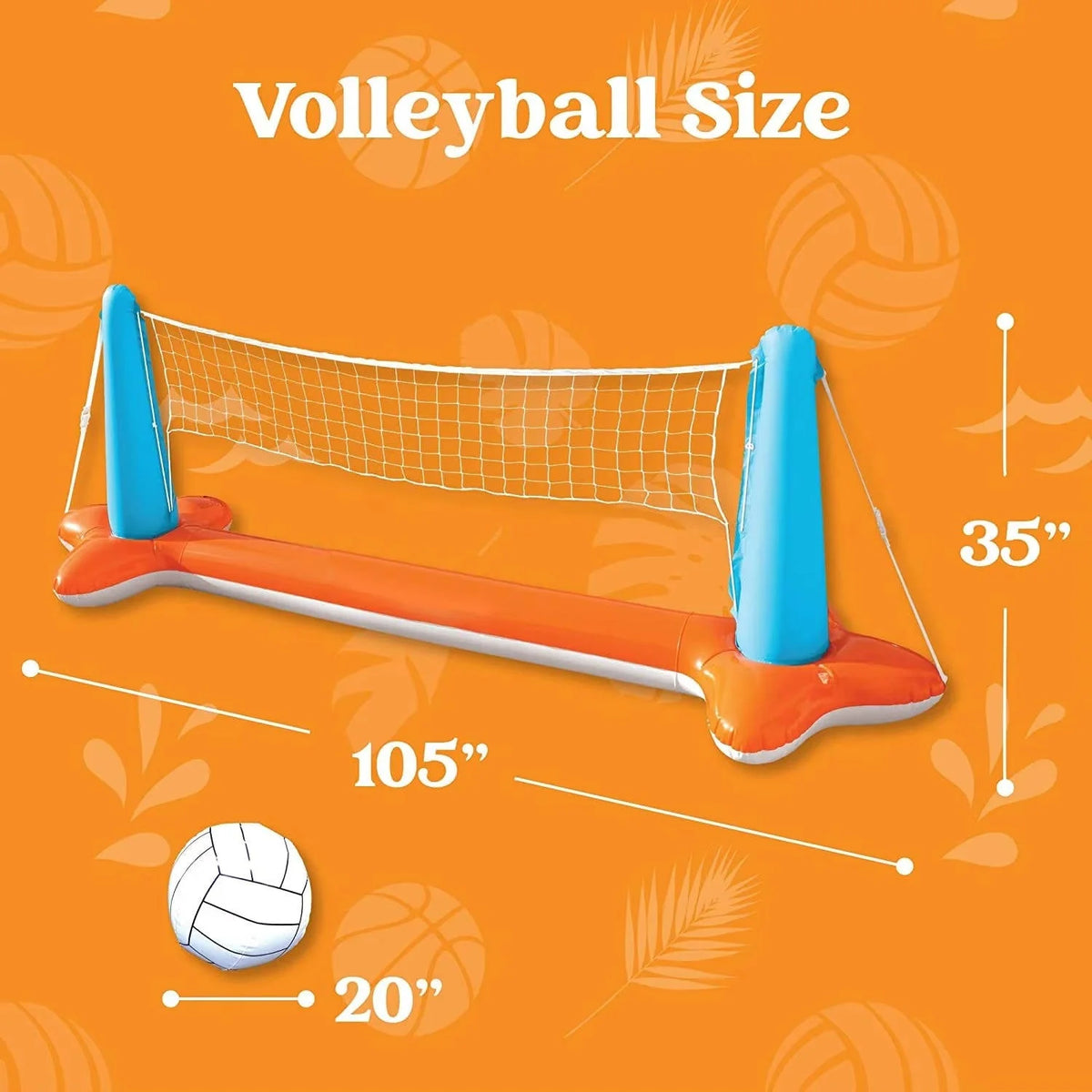Pool Game Set Inflatable Volleyball & Basketball With Weight Bags