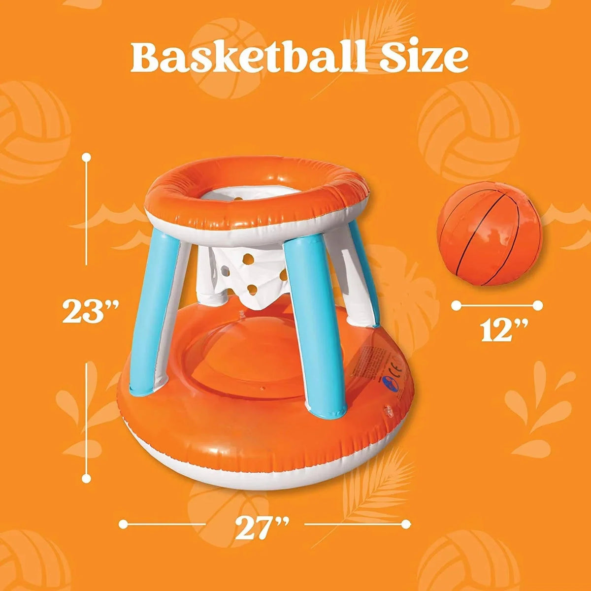 Pool Game Set Inflatable Volleyball & Basketball With Weight Bags