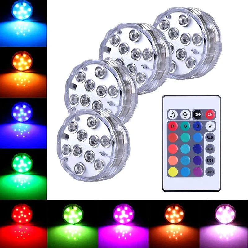 Pool Lights RGB Submersible Remote Control