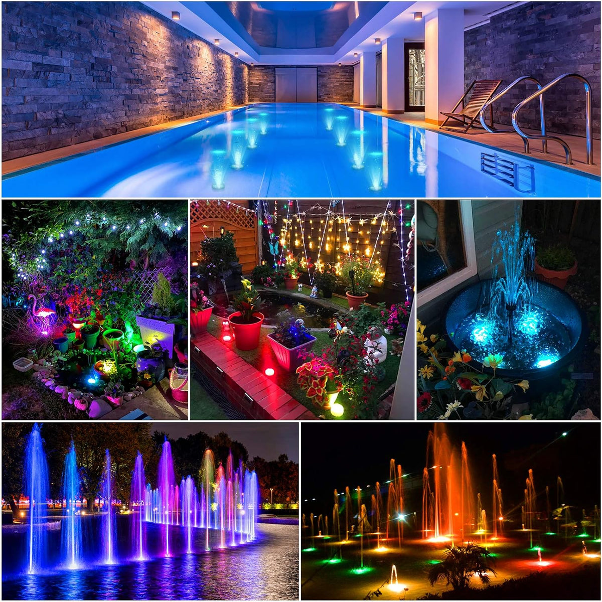 Pool Lights RGB Submersible Remote Control