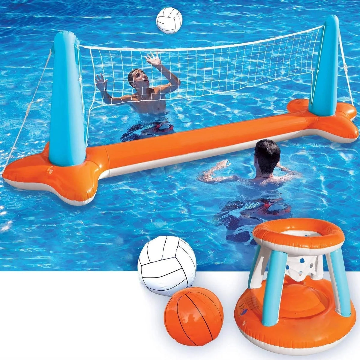 Pool Volleyball Net Dual Volleyball & Basketball UV-Resistant