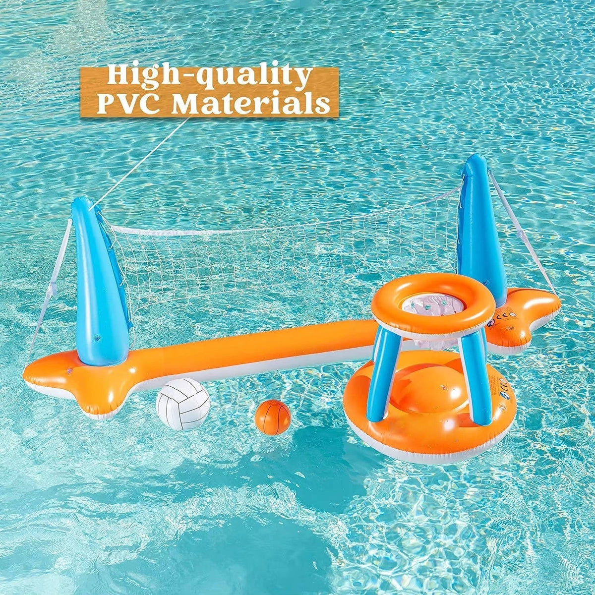Pool Volleyball Net Dual Volleyball & Basketball UV-Resistant