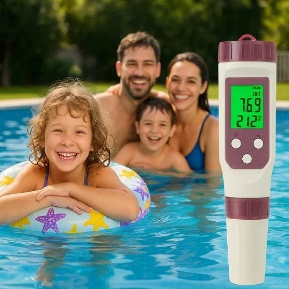 Pool Water Tester 7-In-1 Bluetooth & Backlit LCD