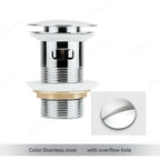 Pop-Up Basin Drain Plug Brass & Stainless Steel Leak-Proof