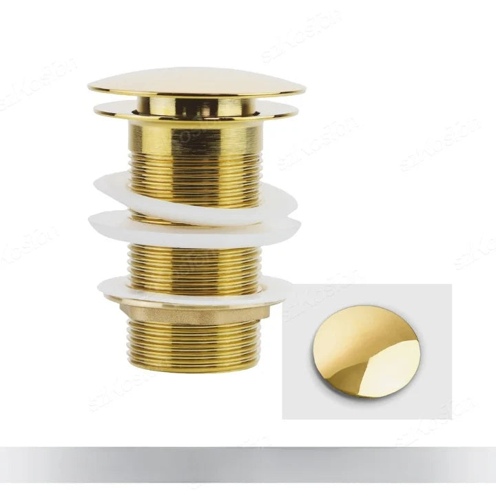 Pop-Up Basin Drain Plug Brass & Stainless Steel Leak-Proof