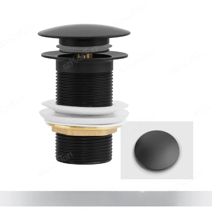 Pop-Up Basin Drain Plug Brass & Stainless Steel Leak-Proof