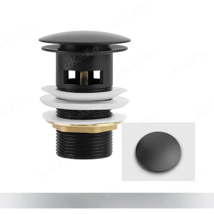Pop-Up Basin Drain Plug Brass & Stainless Steel Leak-Proof