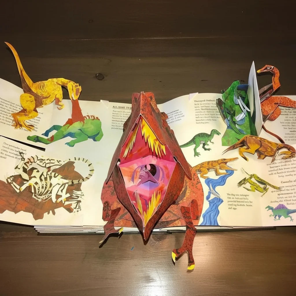 Pop Up Book 3D Dinosaur Sturdy Pages & Bright Illustrations