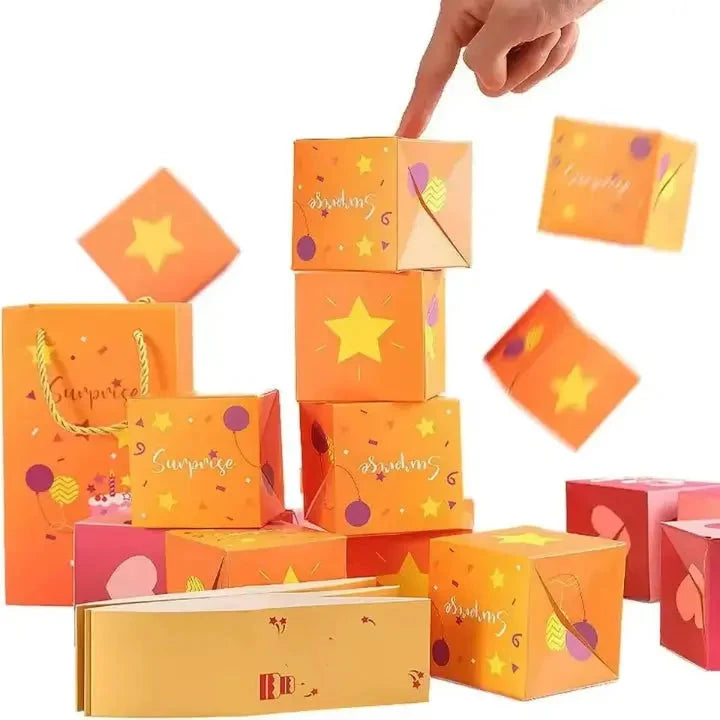 Pop-Up Gift Box Velvet Interior Gift Bag Included