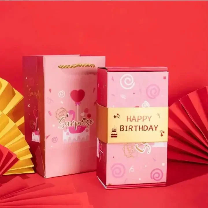 Pop-Up Gift Box Velvet Interior Gift Bag Included