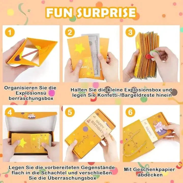 Pop-Up Gift Box Velvet Interior Gift Bag Included