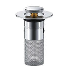 Pop-Up Sink Drain Stopper Hair-Catching & Removable Strainer
