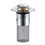 Pop-Up Sink Drain Stopper Press-To-Seal & Removable Strainer