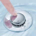 Pop-Up Sink Drain Stopper Press-To-Seal & Removable Strainer