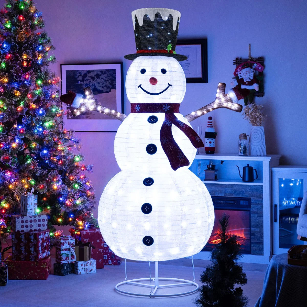 Pop-Up Snowman Decoration 180 LED Weather-Resistant