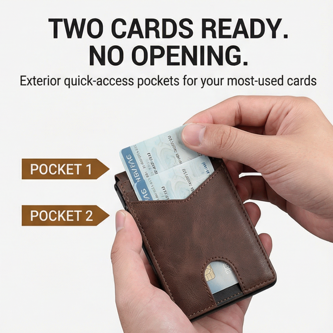 Pop-Up Wallet Slim Tracker Pocket & RFID Blocking