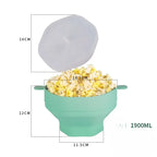 Popcorn Bowl Foldable Silicone Microwave & Dishwasher Safe