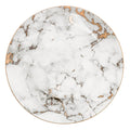 Porcelain Dinner Plates Marble Pattern & Gold Rim
