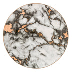 Porcelain Dinner Plates Marble Pattern & Gold Rim