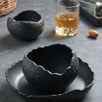Porcelain Serving Bowl Sculptural Organic Design