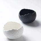 Porcelain Serving Bowl Sculptural Organic Design