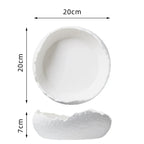Porcelain Serving Bowl Sculptural Organic Design
