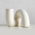 Porcelain Vase Handcrafted Textured Narrow Neck