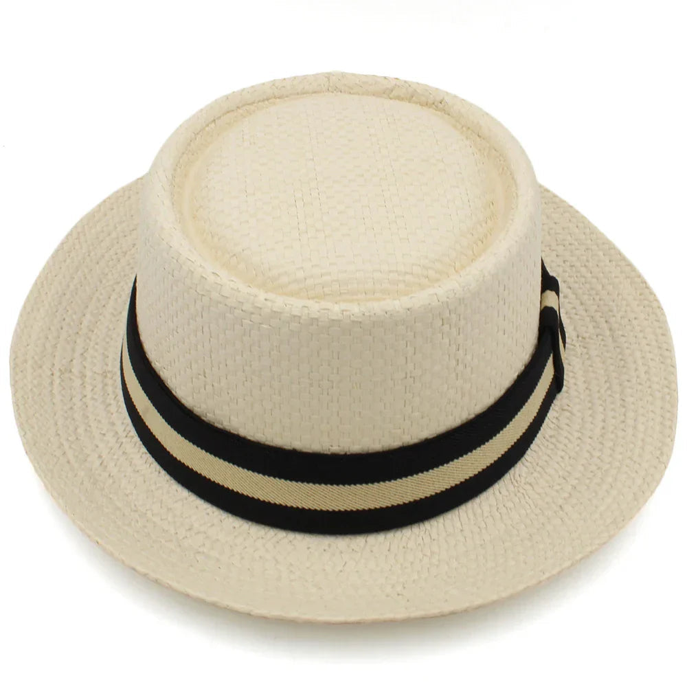 Pork Pie Hat Straw Lightweight Breathable