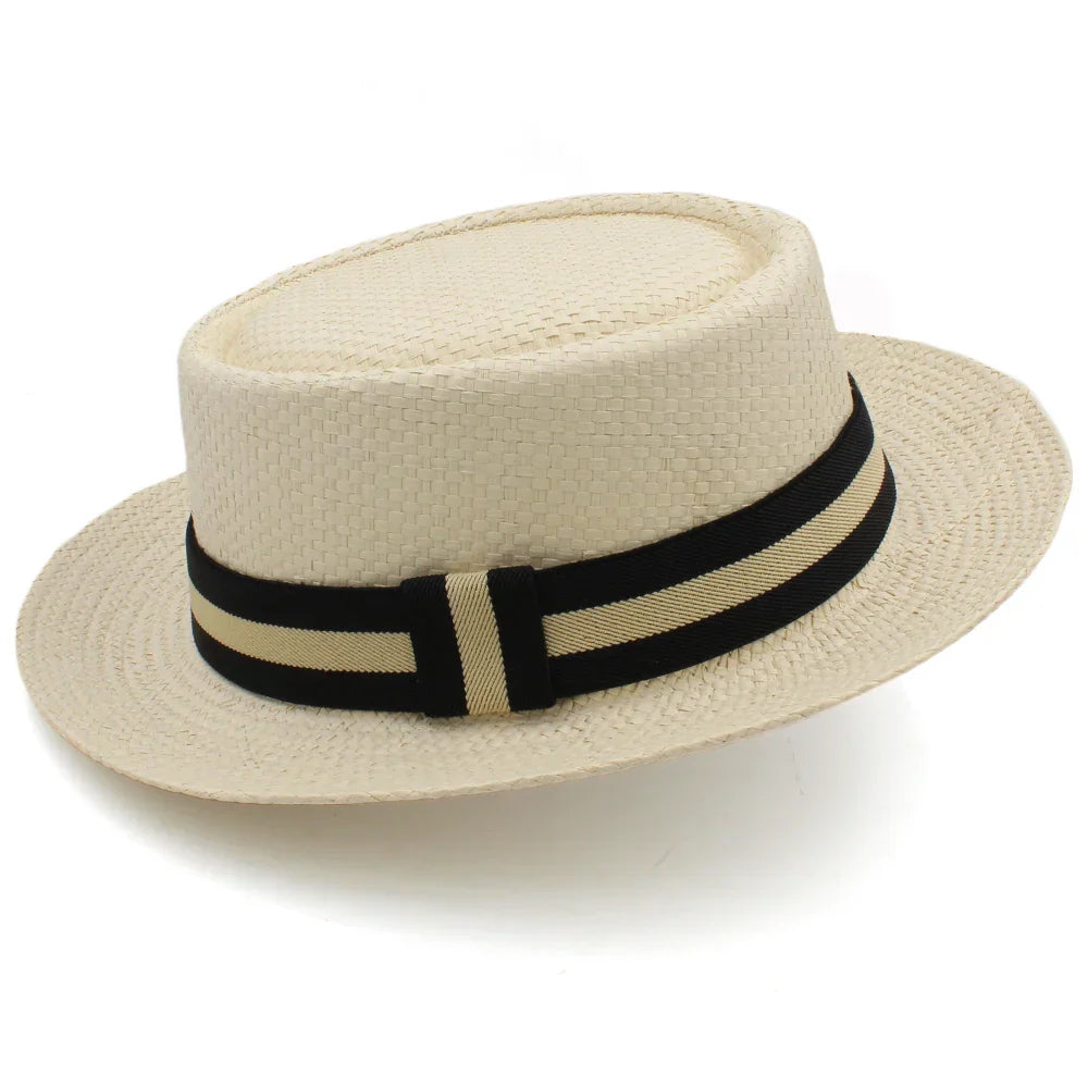 Pork Pie Hat Straw Lightweight Breathable