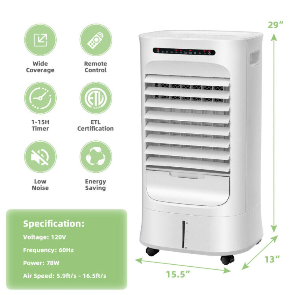 Portable Air Conditioner 4-in-1 Quiet 10L Tank