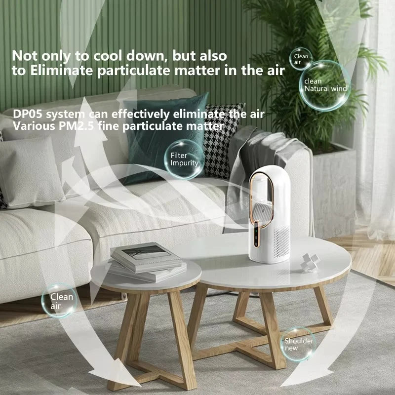 Portable Air Conditioner Bladeless Quiet LED Timer