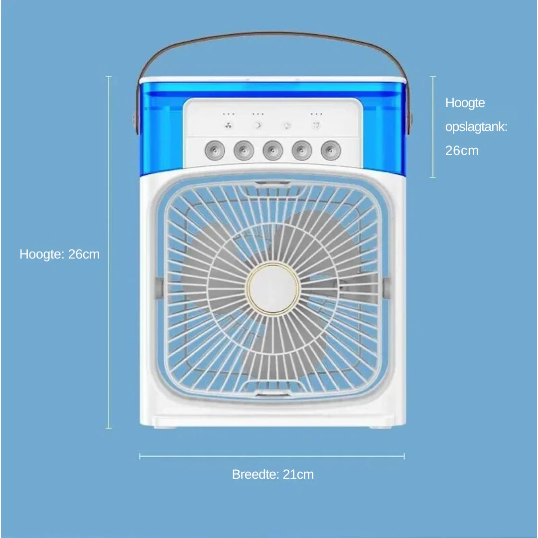 Portable Air Cooler 3-In-1 Cooling Humidifying Purifying USB-Powered