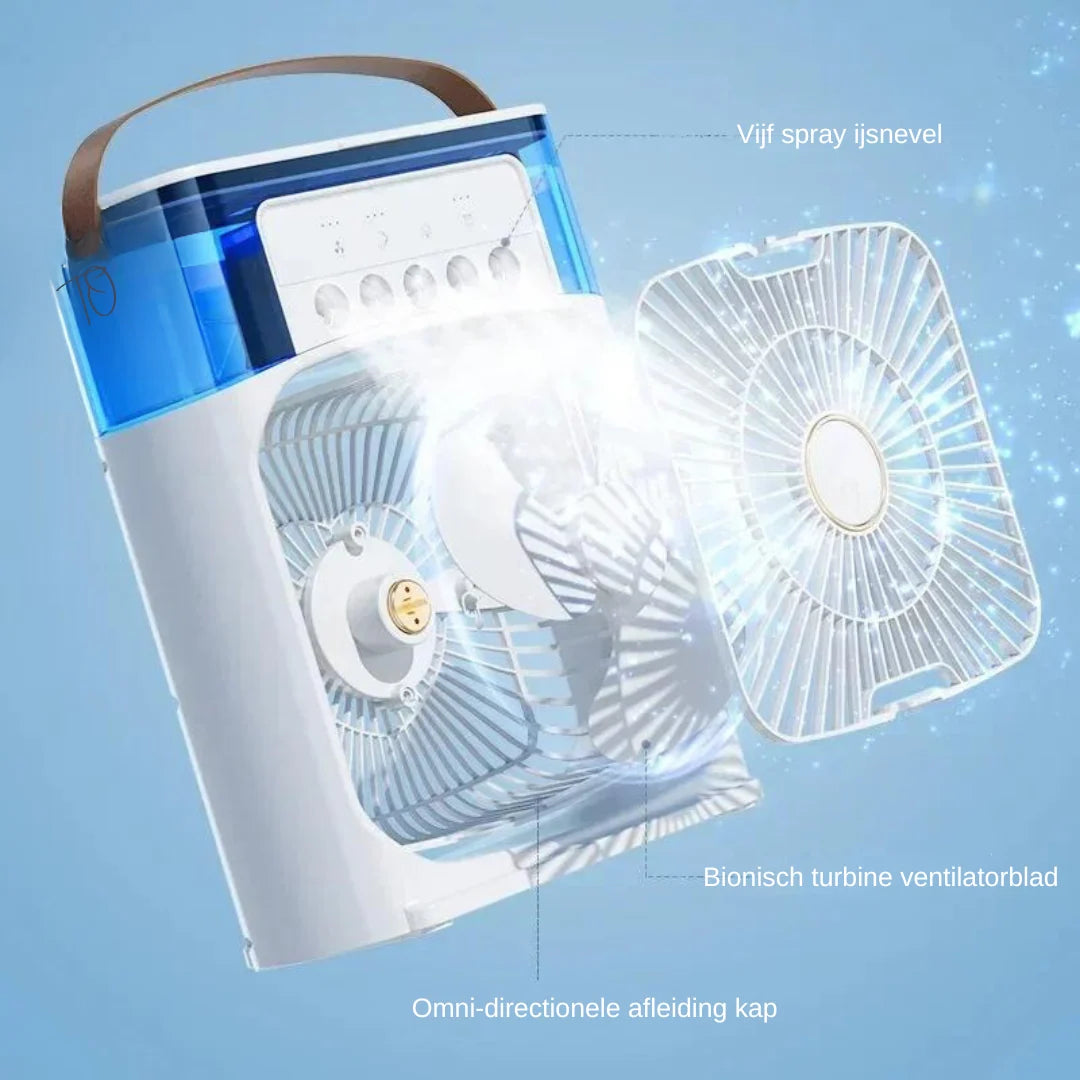 Portable Air Cooler 3-In-1 Cooling Humidifying Purifying USB-Powered