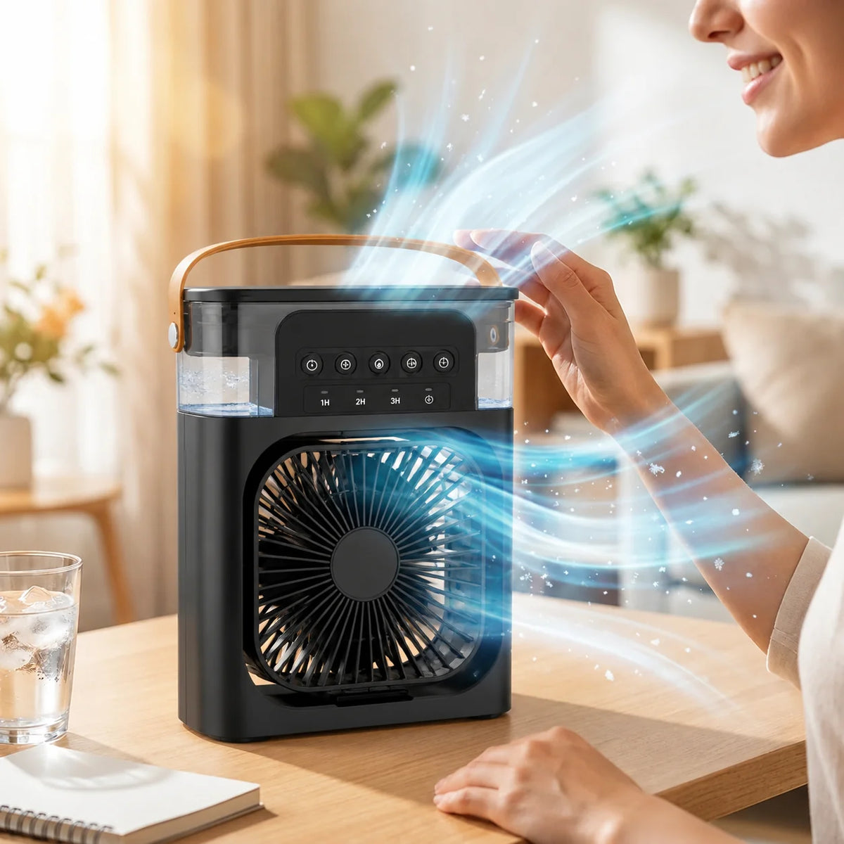 Portable Air Cooler 3-In-1 USB-C 600ml Tank