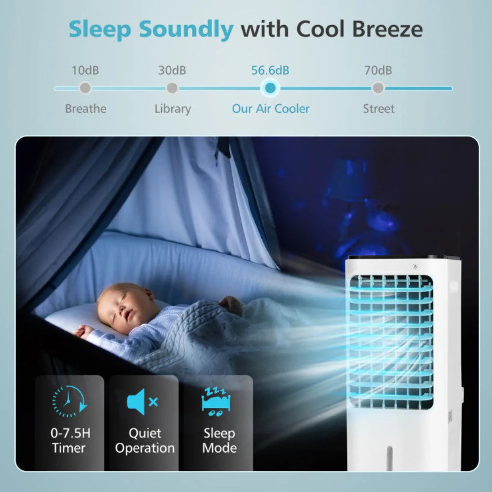 Portable Air Cooler 4-in-1 Evaporative 12 L Tank Remote
