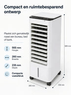 Portable Air Cooler 7L Tank Remote & Timer