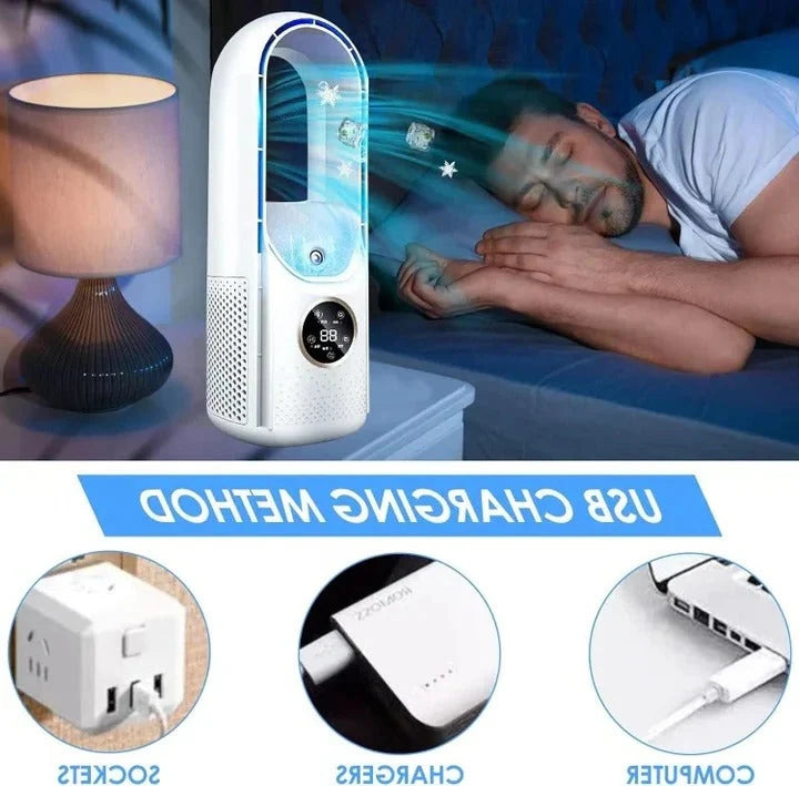 Portable Air Cooler Bladeless Quiet & Energy-Efficient